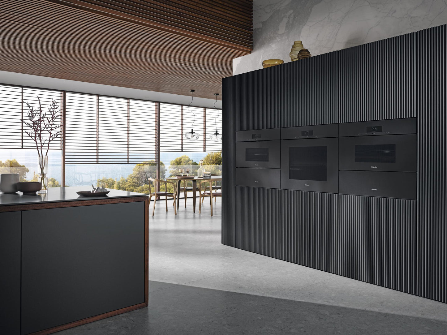 Miele DGC7870XOB Dgc 7870X Obsidian Black - 30" Handleless Compact Combi-Steam Oven Xl For Steam Cooking, Baking, Roasting With Roast Probe + Menu Cooking.