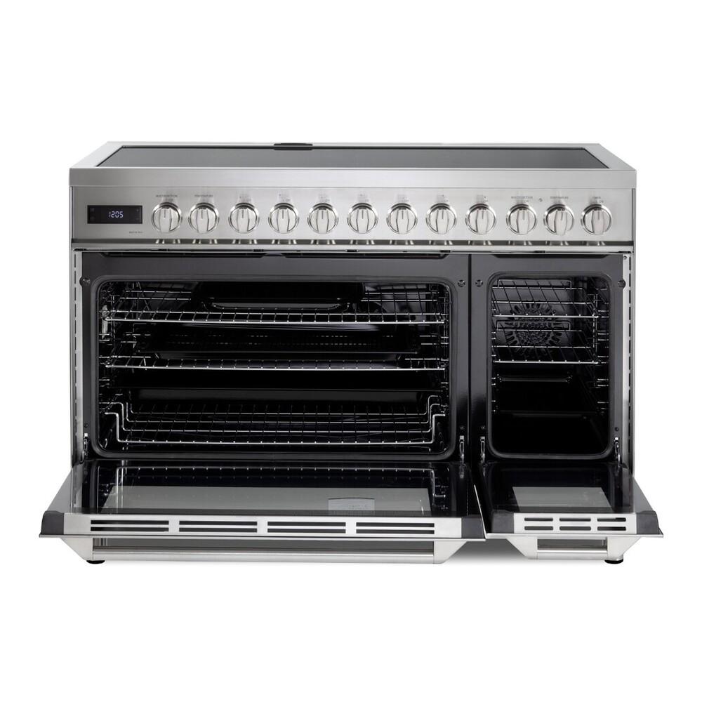 Verona VUFSIE487DSS Verona Ultima 48" Induction Range With 7 Elements, Griddle And 6.5 Cu. Ft. Oven Capacity In Stainless Steel