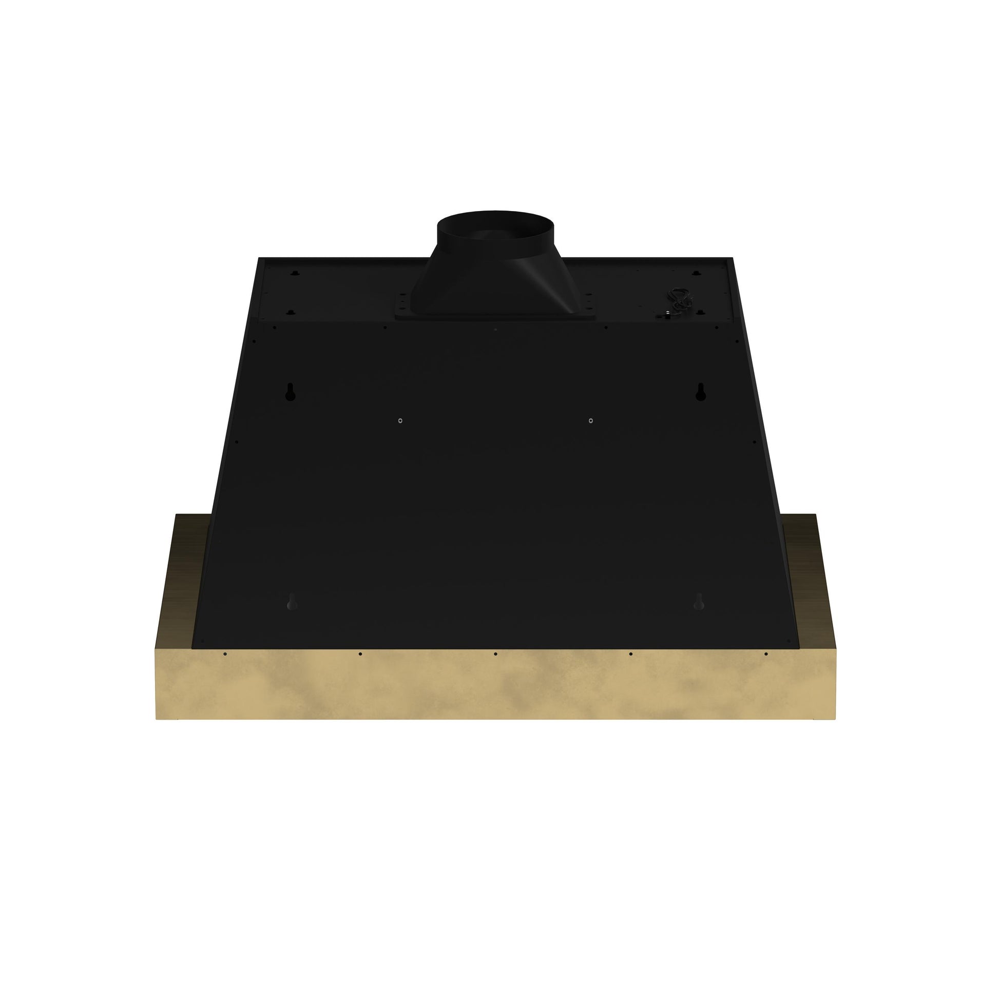 Forno FRHWM507836BLK Forno Vittorio 36-Inch Wall Mount Range Hood, Black With Antique Brass Trim, 424 Cfm Airflow, Dishwasher-Safe Baffle Filters, Remote Control, 3-Speed Fan, Bright Led Lighting.