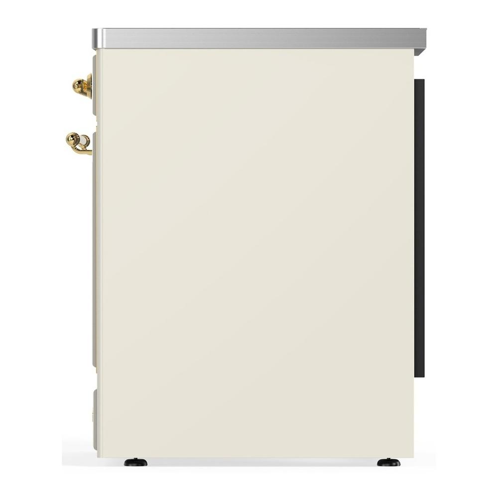Ilve UMIB30QNR3AWG Ilve Umib30Qnr3Awg Majestic Iii 30 Inch Induction Range With 4 Elements, 4 Cu. Ft. Oven Capacity (Solid Door, Antique White, Brass)