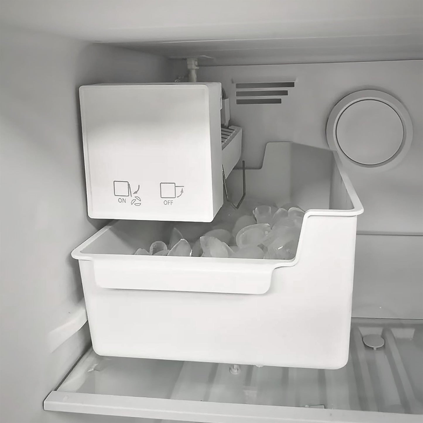 Avanti AIMKSL1821 Avanti Automatic Ice Maker Kit, Space-Saving Design For Avff146Dlj, Avff18Dlj, Avff21Dlj & Avff24Dlj Refrigerators, 5.5 Lbs. Daily Half-Moon Ice Production, Includes 11-Lb. Storage Bin (Aimksl1821)