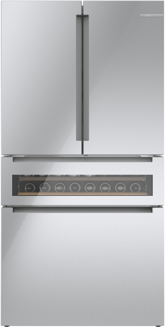 Bosch B36CL84ENG 800 Series, French Door Bottom Mount Refrigerator, Glass Door, 36'', Stainless Steel