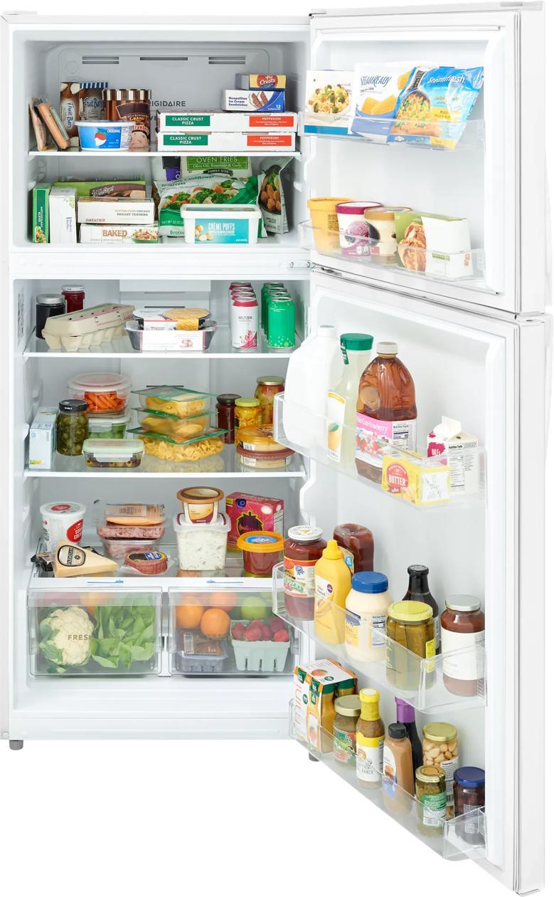 Frigidaire FRTE2223AW 22 Cu Ft Garage Ready Top Freezer Refrigerator