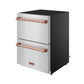 Thor Kitchen RF24URSG 24 Inch Undercounter Built-In Or Freestanding Drawer Refrigerator - Stainless Steel/Rose Gold Gordon Ramsay Series