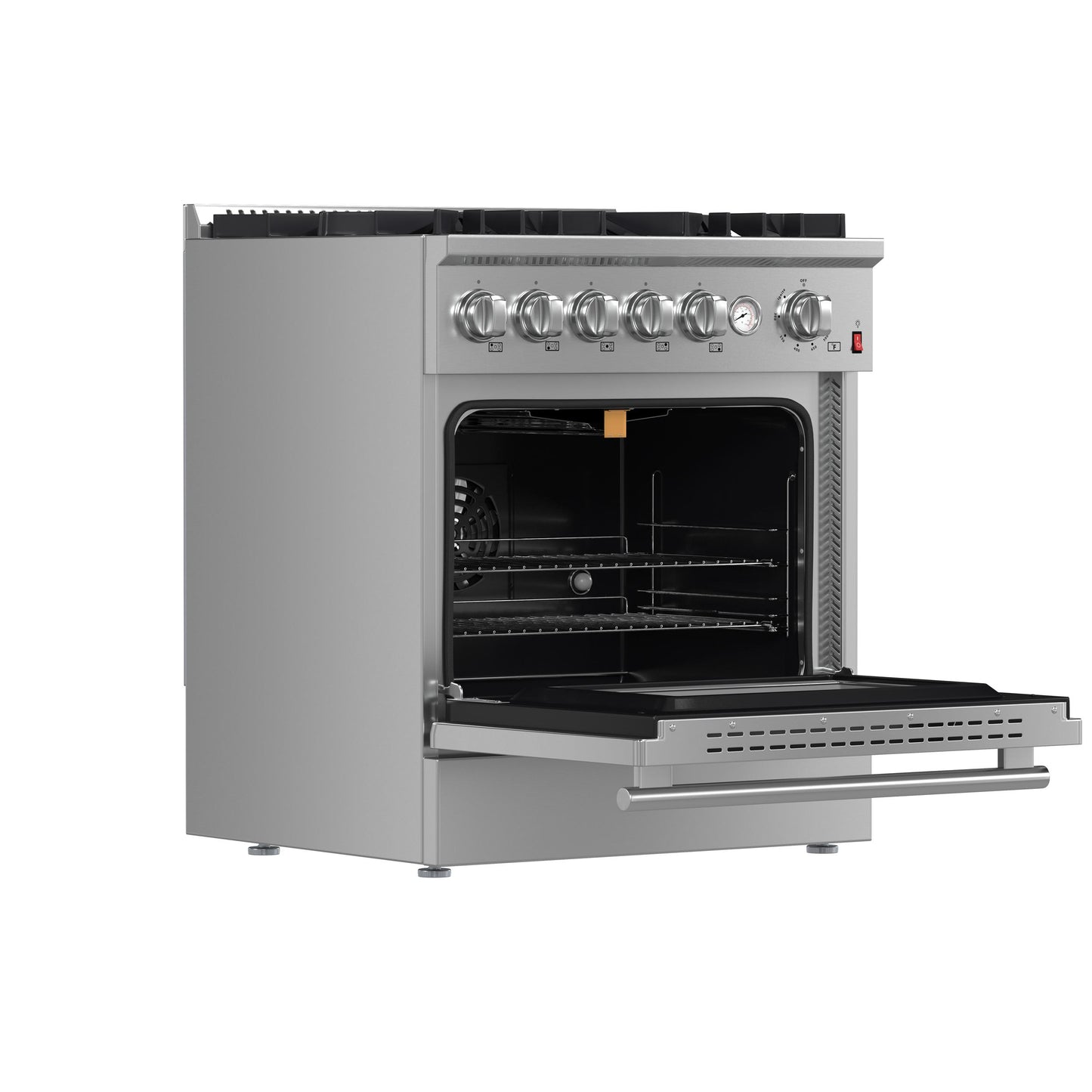 Forno FFSGS627430 Forno Giovanni 30-Inch Gas Range Stainless Steel, 5 Burners 67,000 Btu, 4.32 Cu.Ft. Convection Oven