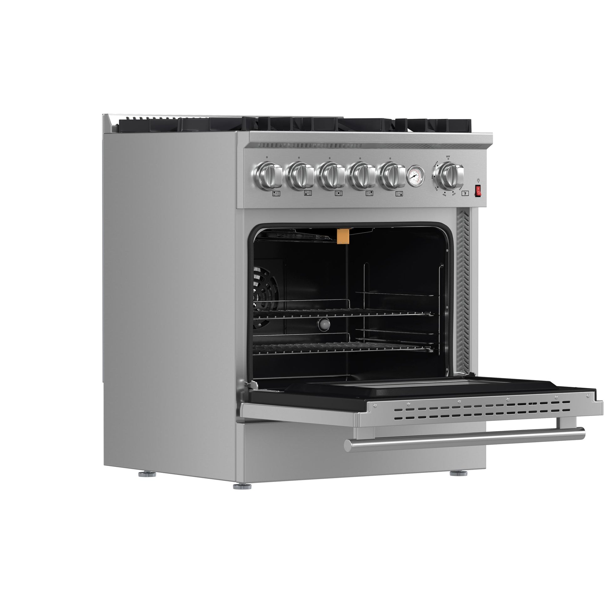 Forno FFSGS627430 Forno Giovanni 30-Inch Gas Range Stainless Steel, 5 Burners 67,000 Btu, 4.32 Cu.Ft. Convection Oven