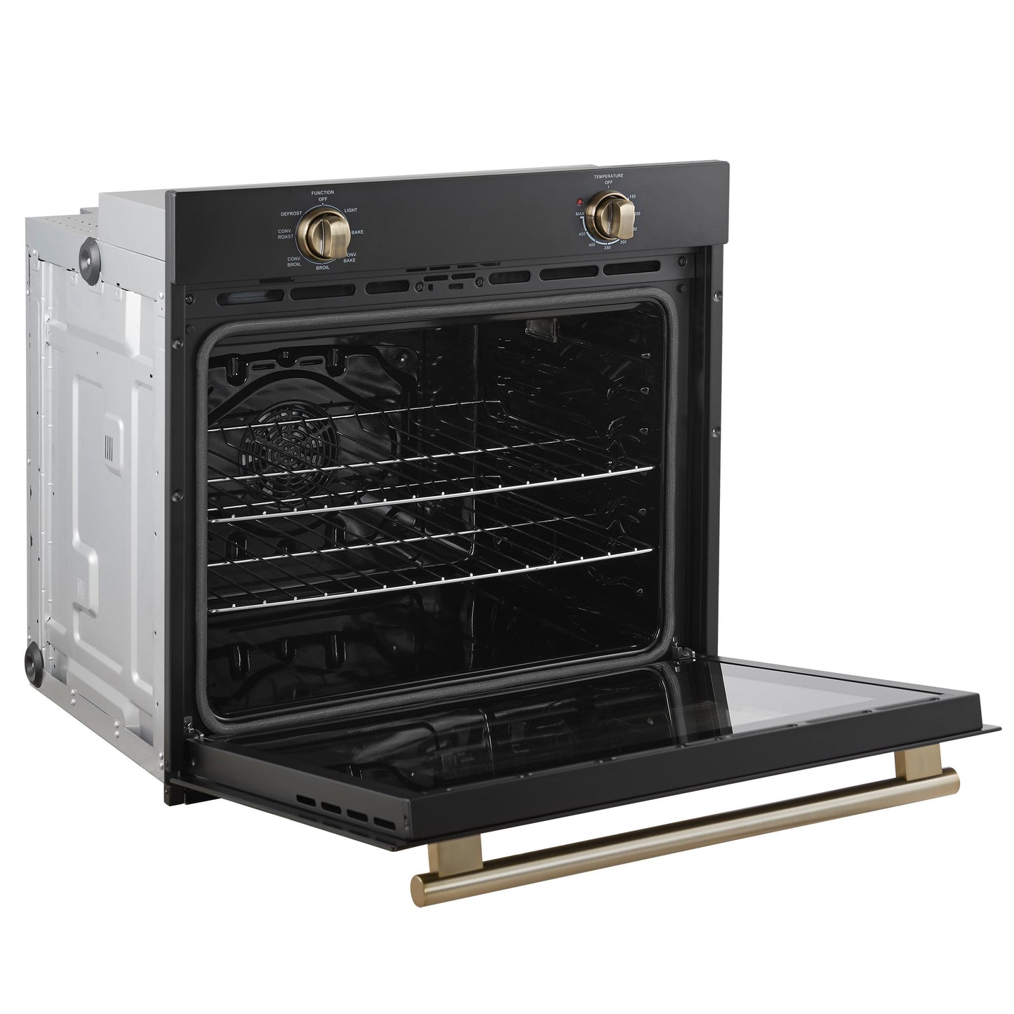 Forno FBOEL137030BLK Forno Vomero 30-Inch Wall Oven, Black, 5 Cu.Ft Capacity, 3550 Watts Convection, Mechanical Controls, Manuel Steam Clean