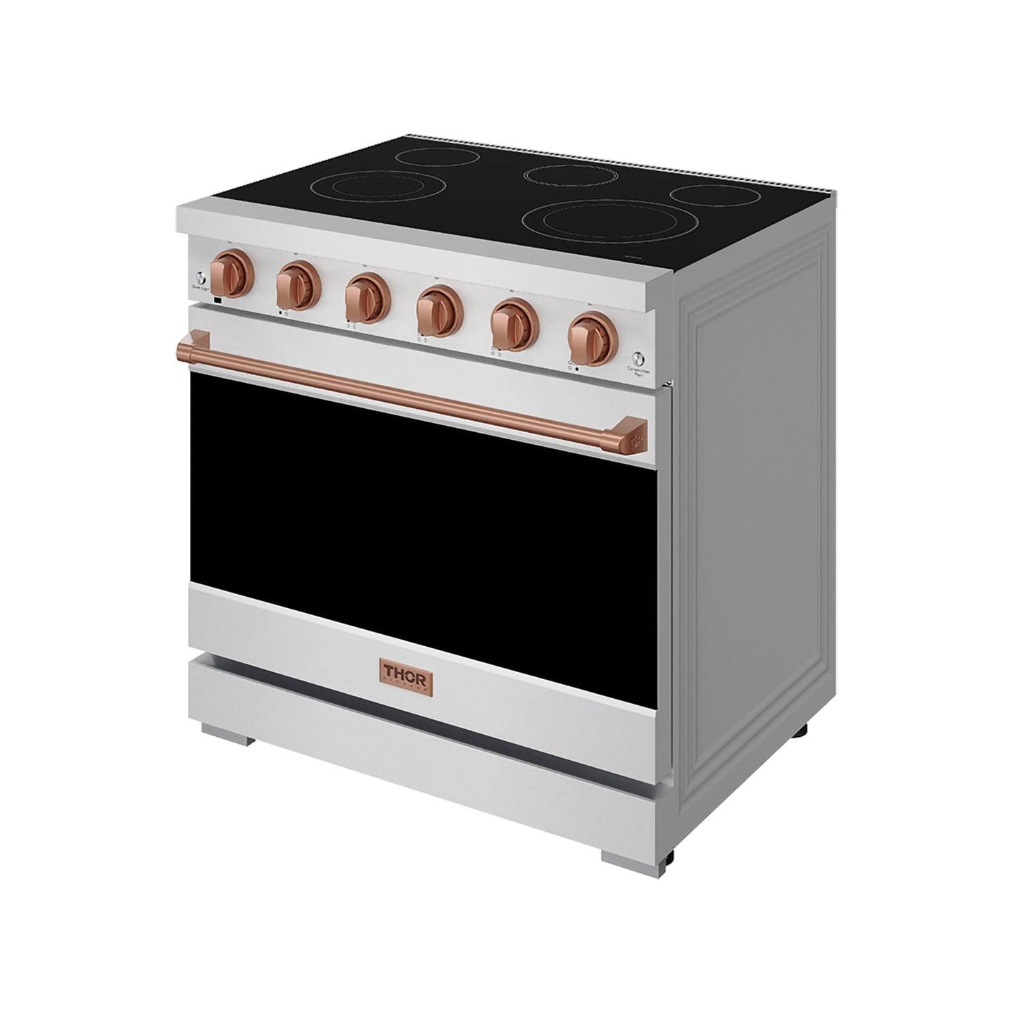Thor Kitchen RSE36PRSG 36 Inch Professional Electric Range In Stainless Steel/Rose Gold Gordon Ramsay Series
