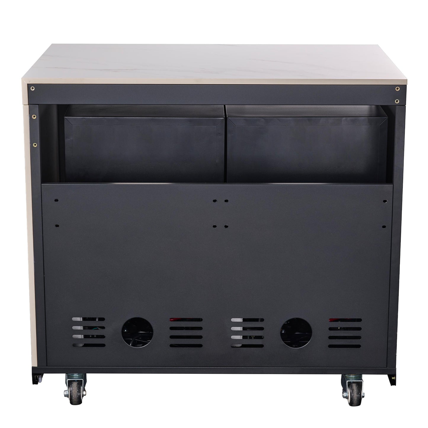 Forno FODKT2575WHT Forno Rimini Outdoor Kitchen: 30" Bbq 62,600 Btu, 4.8 Cu.Ft. Refrigerators, White Countertops