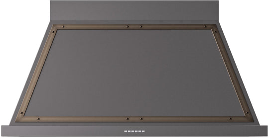 Ilve UANB48MGB Ilve Uanb48Mgb Nostalgie 48" Hood In Matte Graphite With Bronze Trim