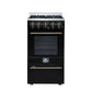 Forno FFSGS626520BLK Forno Lamazze 20 Inch Freestanding Gas Range In Black, Compact Design