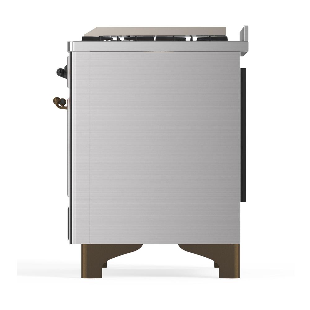 Ilve UM60FSNR3SSBLP Ilve Um60Fsnr3Ssblp Majestic Iii 60 Inch Dual Fuel Range With 7 Burners, Griddle And French Top, Dual Function Burner With Up To 25,000 Btu (Liquid Propane, Triple Glass Door, Stainless Steel, Burnished)