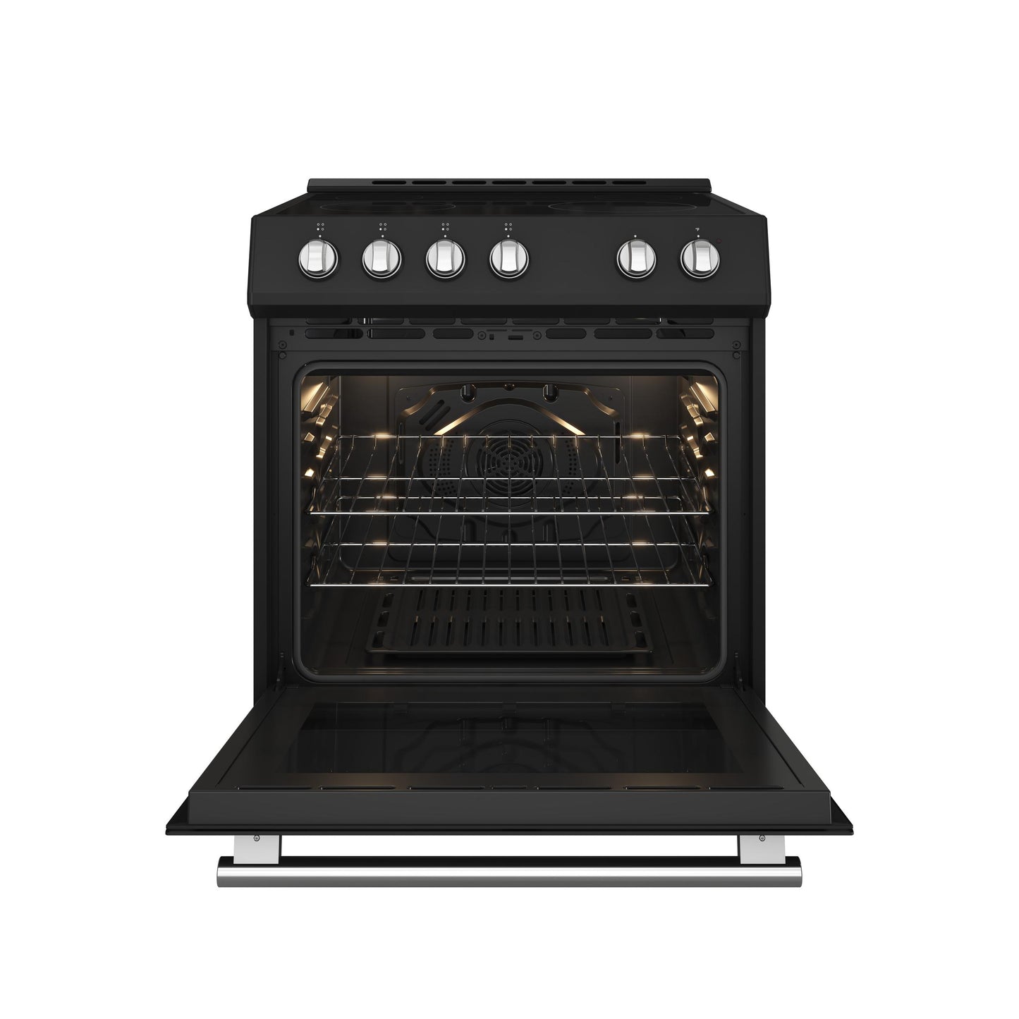 Forno FFSEL602230BLK Forno Leonardo Espresso 30-Inch Black Electric Range, True Convection, Energy Efficient