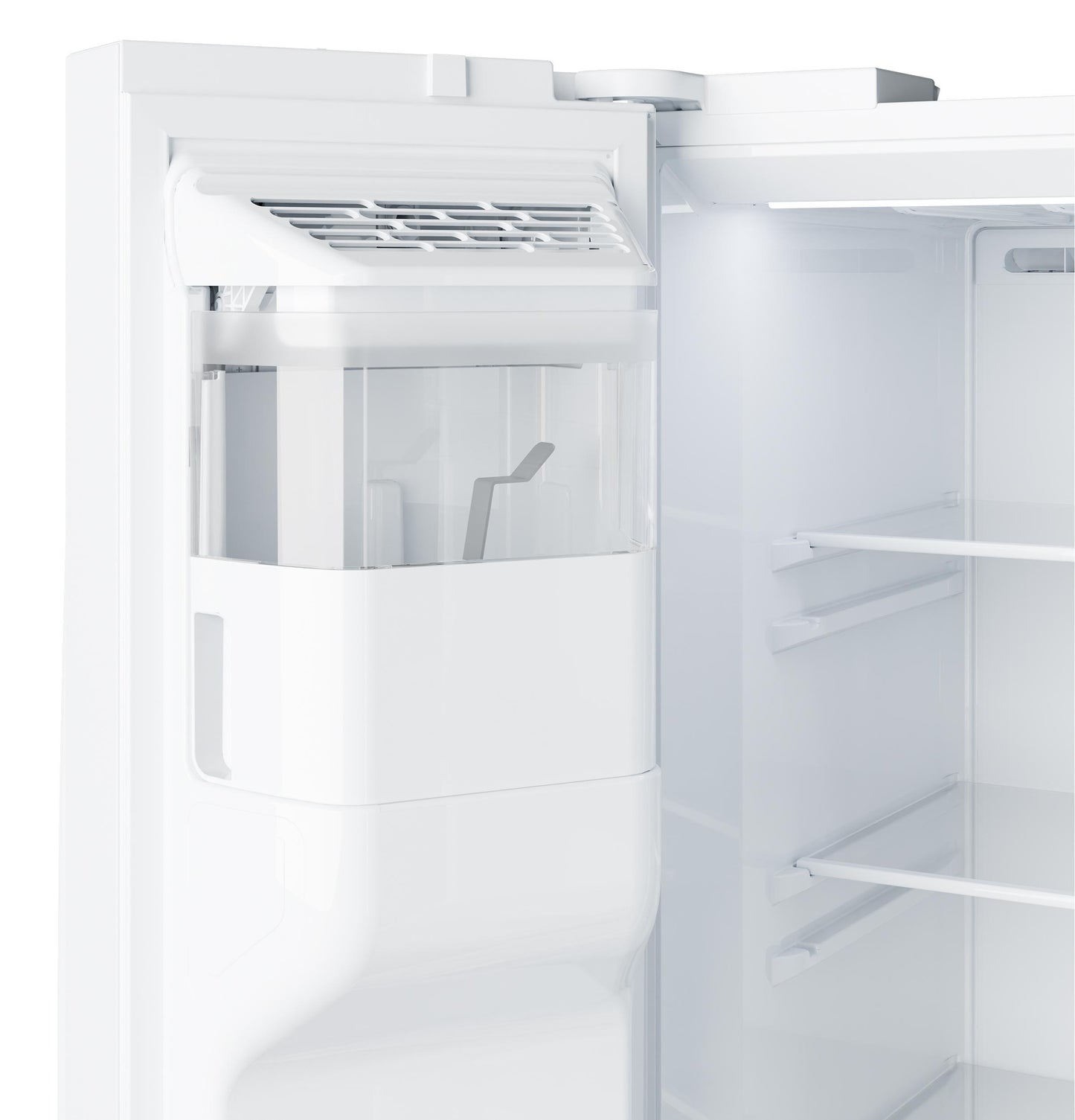 Ge Appliances GSS28NGYWW Ge® 27.9 Cu. Ft. Side-By-Side Refrigerator With Extra Tall Dispenser And In-Door Icemaker