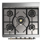 Ilve UM30QNR3BGBLP Ilve Um30Qnr3Bgblp Majestic Iii 30 Inch Dual Fuel Range With 5 Black Brass Burners, Dual Function Burner Up To 25,000 Btu (Liquid Propane, Solid Door, Blue Grey, Burnished)