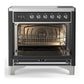 Ilve UMIB36NR3MGC Ilve Umib36Nr3Mgc Majestic Iii 36 Inch Induction Range With 6 Elements, 3.5 Cu. Ft. Total Oven Capacity (Triple Glass Door, Graphite Matte, Chrome)