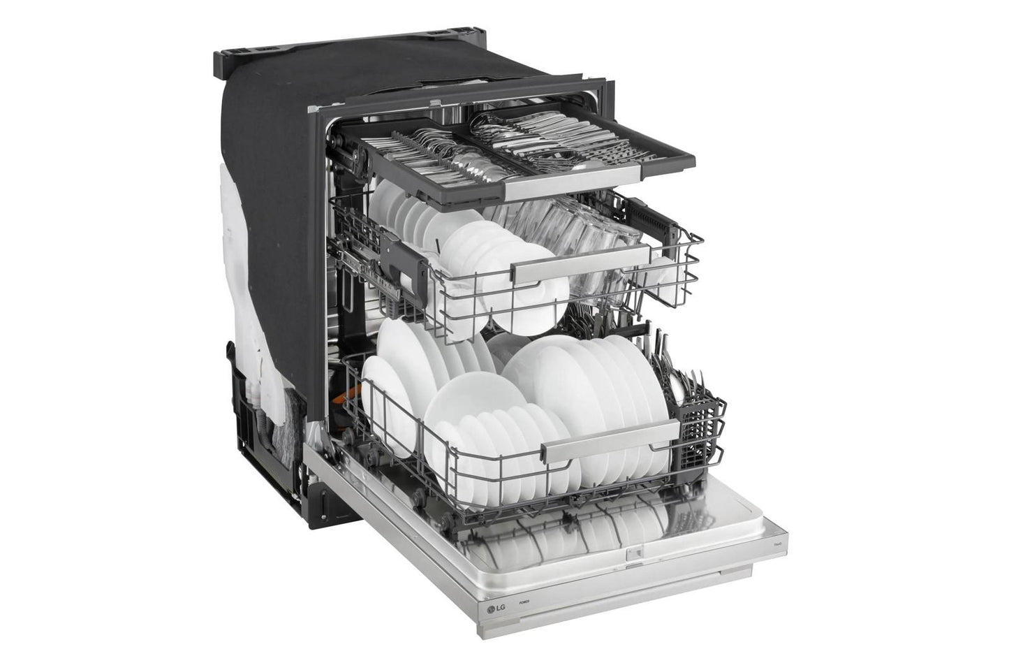 Lg LDNTH753S Smart Flushfit™ Top Control Dishwasher With 1-Hour Wash & Dry, Quadwash® Pro, Truesteam® And Dynamic Heat Dry™ W/Autovent Dry™