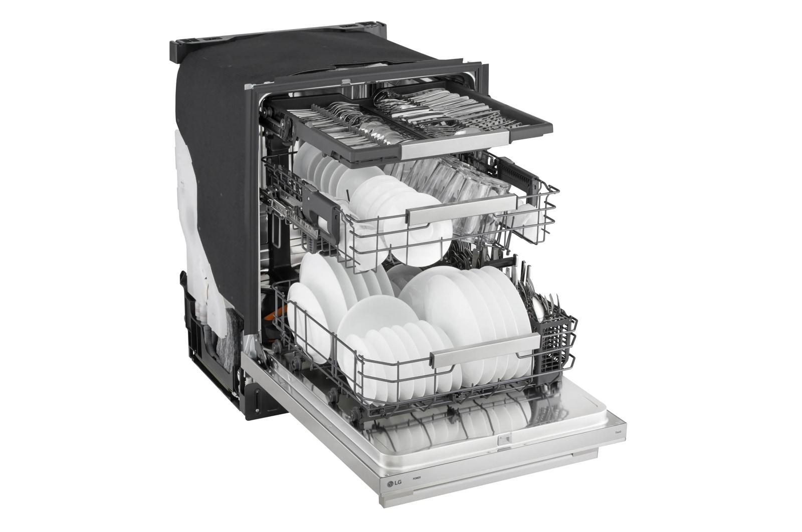 Lg LDNTH753S Smart Flushfit™ Top Control Dishwasher With 1-Hour Wash & Dry, Quadwash® Pro, Truesteam® And Dynamic Heat Dry™ W/Autovent Dry™