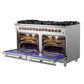 Forno FFSGS612560 Forno Massimo 60-Inch Freestanding Dual Fuel Range, 10 Burners, Double Convection Ovens