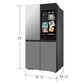 Samsung RF29DB9900QD Bespoke 4-Door Flex™ Refrigerator (29 Cu. Ft.) With Ai Family Hub+™ And Ai Vision Inside™ In Stainless Steel