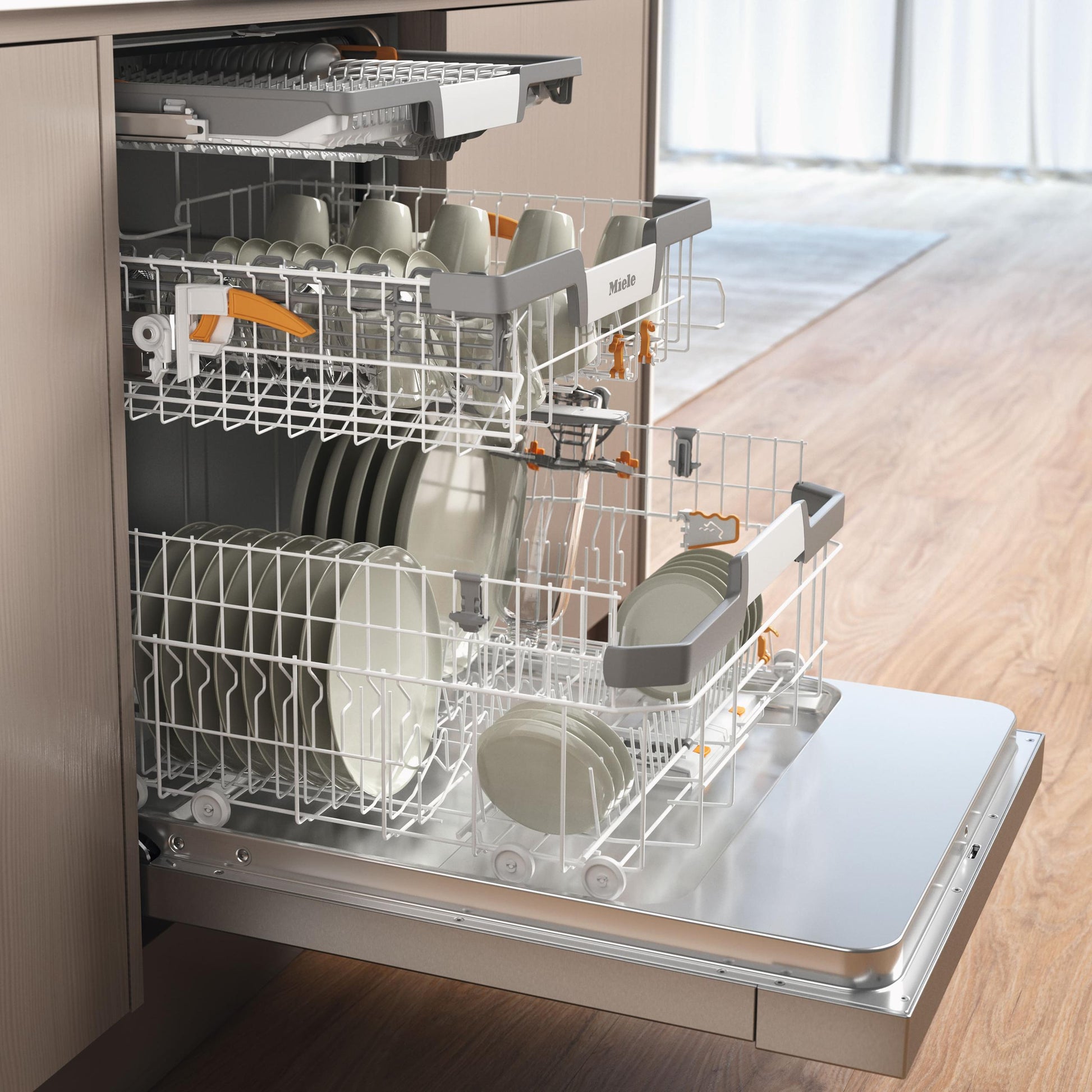 Miele G7216SCU G 7216 Scu Clean Touch Steel - Built-Under Dishwashers With 3D Multiflex Tray For Maximum Convenience.