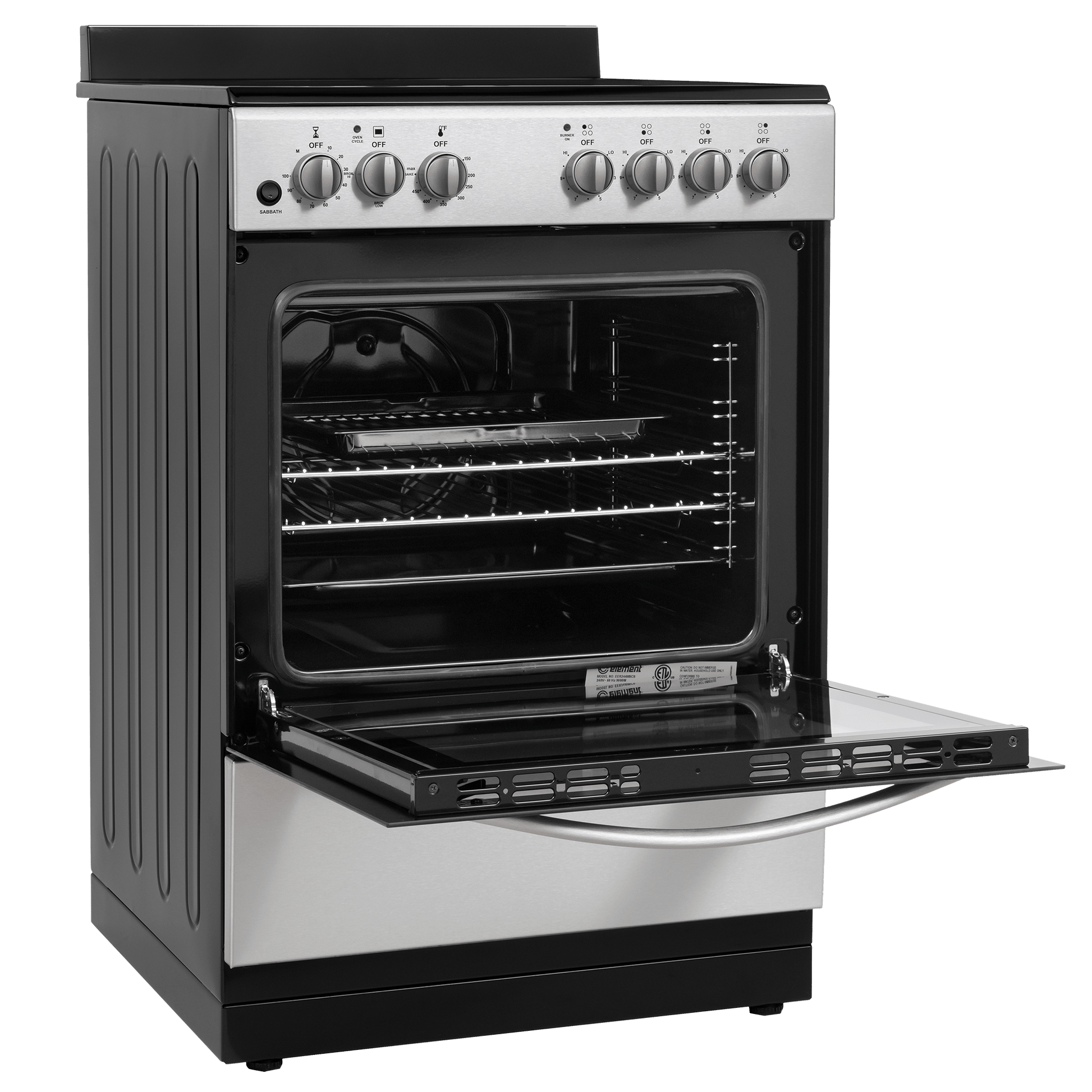 Element Appliance EER244MSCS Element 2.4 Cu. Ft. 24 Electric Range - Stainless Steel (Eer244Mscs)