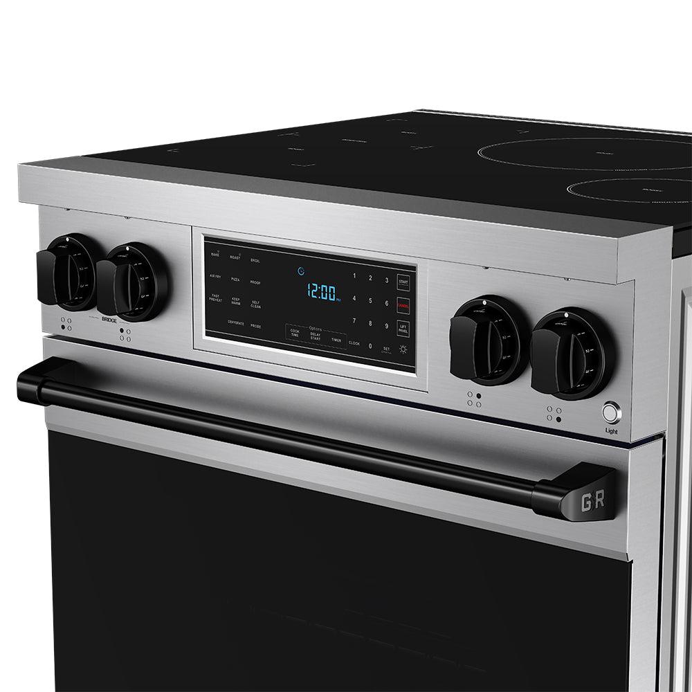 Thor Kitchen RSI30BLK 30 Inch Professional Induction Range With Tilt Panel Touch Control In Stainless Steel And Black Gordon Ramsay Series
