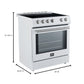 Forno FFSIN098230WHT Forno Leonardo Espresso 30-Inch Slide-In White Induction Range, Convection Oven, 5 Cooking Zones, Touch Control Panel