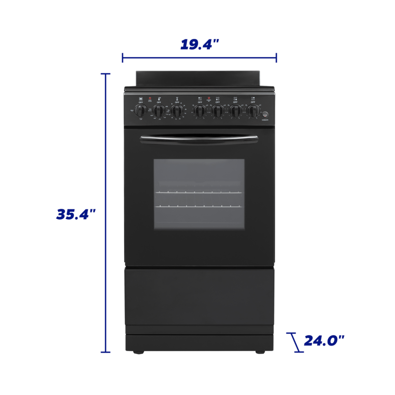 Element Appliance EER204MSCB Element 1.9 Cu. Ft. 20 Electric Range - Black (Eer204Mscb)