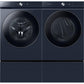 Samsung F1657832568289 Bespoke Ultra Capacity Ai Front Load Washer And Gas Dryer In Brushed Navy