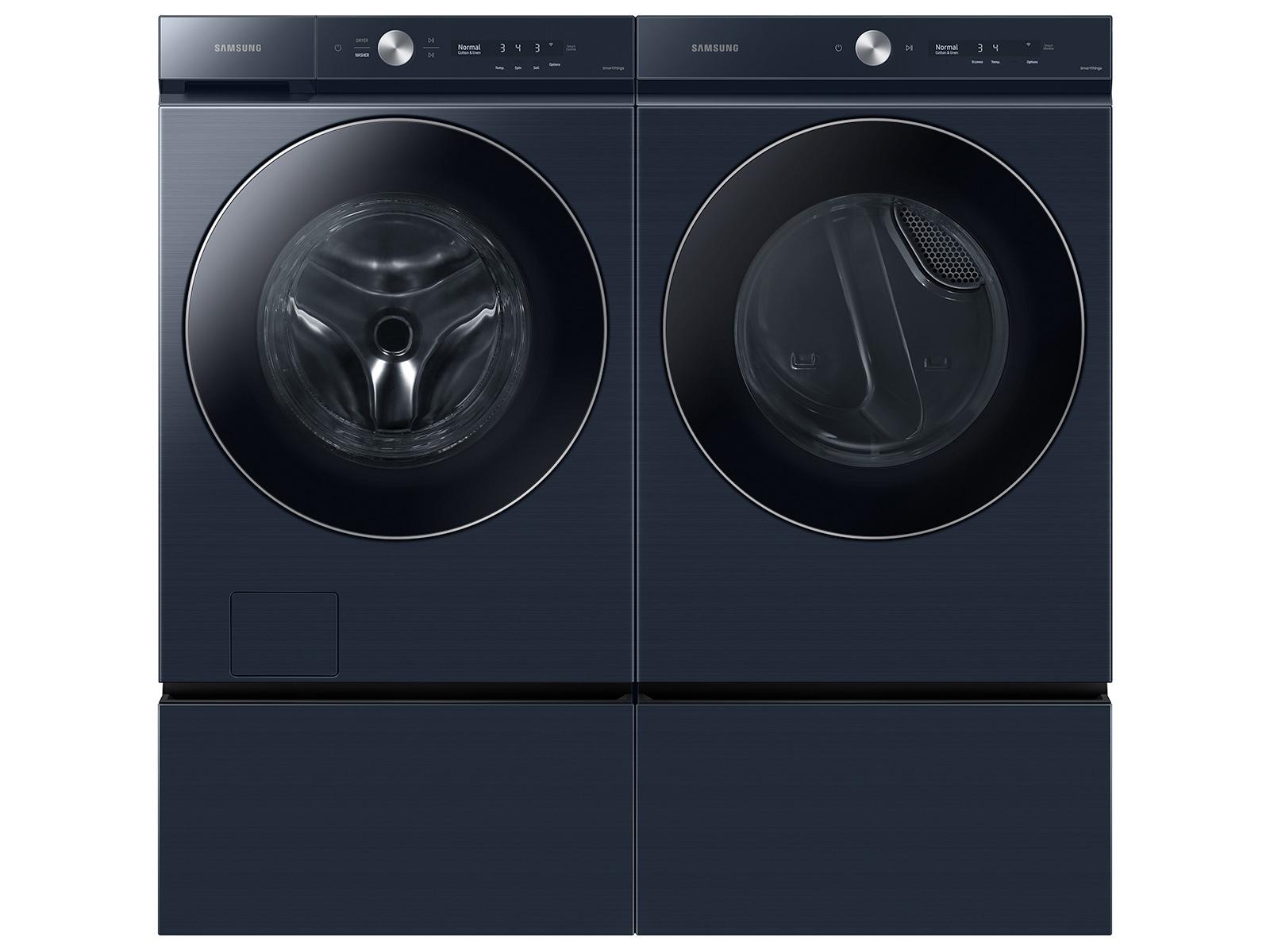 Samsung F1657832568289 Bespoke Ultra Capacity Ai Front Load Washer And Gas Dryer In Brushed Navy