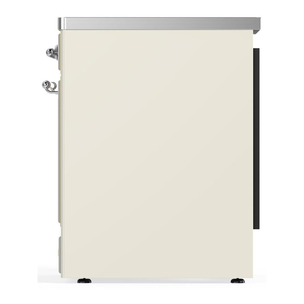 Ilve UMIB30QNR3AWC Ilve Umib30Qnr3Awc Majestic Iii 30 Inch Induction Range With 4 Elements, 4 Cu. Ft. Oven Capacity (Solid Door, Antique White, Chrome)