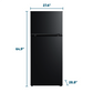 Element Appliance ERT16CGDB Element 16.0 Cu. Ft. Top Freezer Refrigerator - Black, Energy Star