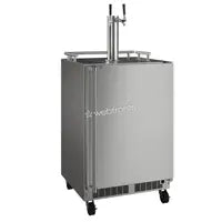 Marvel MOKR224SSB1A 24-In Outdoor Mobile Dispenser With Twin Beer & Beverage Tap With Door Style - Stainless Steel, Dispenser Type - Twin Beer