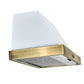 Forno FRHWM507836WHT Forno Vittorio 36-Inch Wall Mount Range Hood, White With Antique Brass Trim, 424 Cfm Airflow, Dishwasher-Safe Baffle Filters, Remote Control, 3-Speed Fan, Bright Led Lighting.