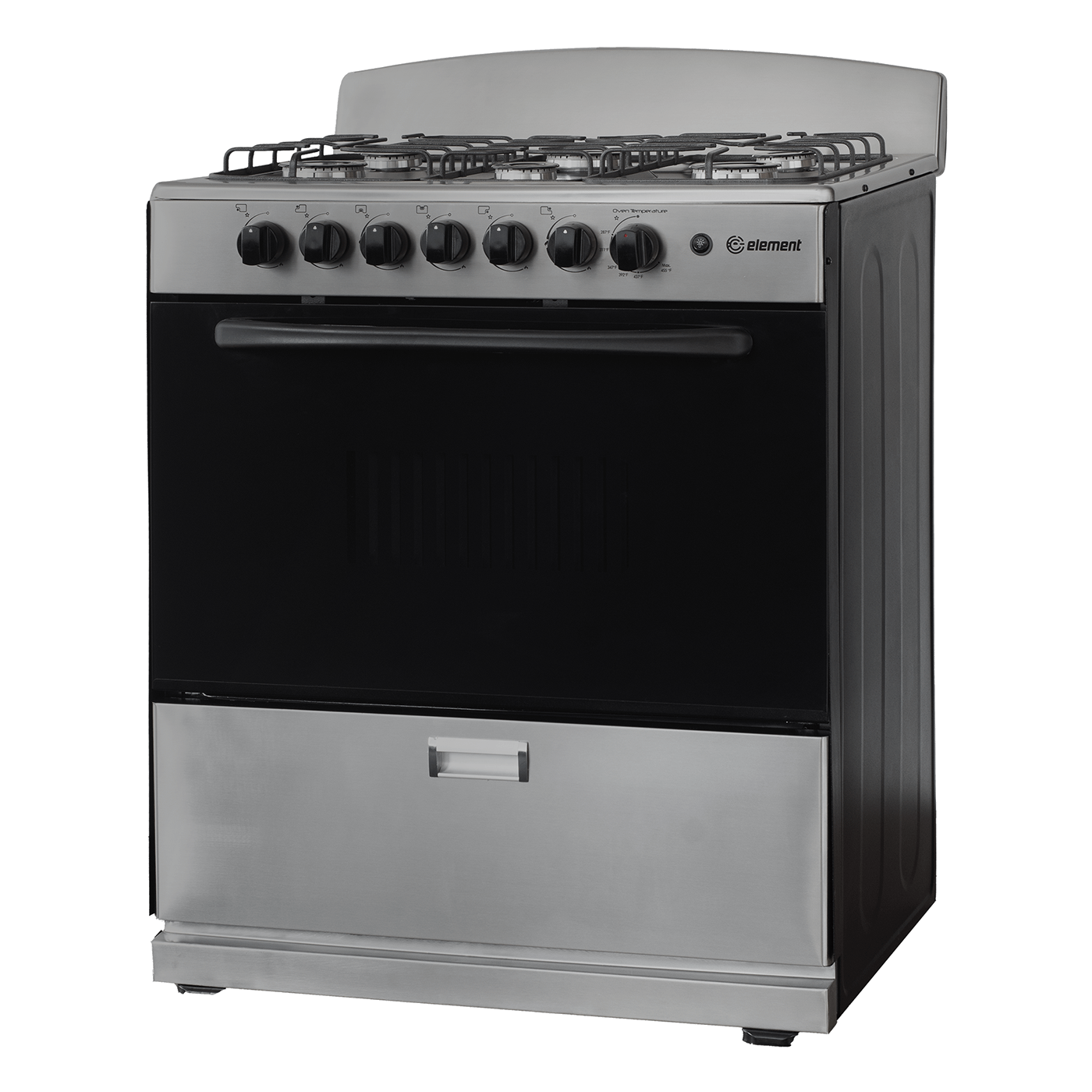 Element Appliance EEGR3A6MCCS Element Electronics 4.0 Cu. Ft. 30", 6-Burner Gas Range (Eegr3A6Mccs)