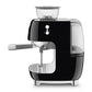 Smeg EGF03BLUS Espresso Coffee Machine Black Egf03Blus
