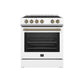 Forno FFSEL602230WHT Forno Leonardo Espresso 30-Inch White Electric Range, True Convection, Energy Efficient