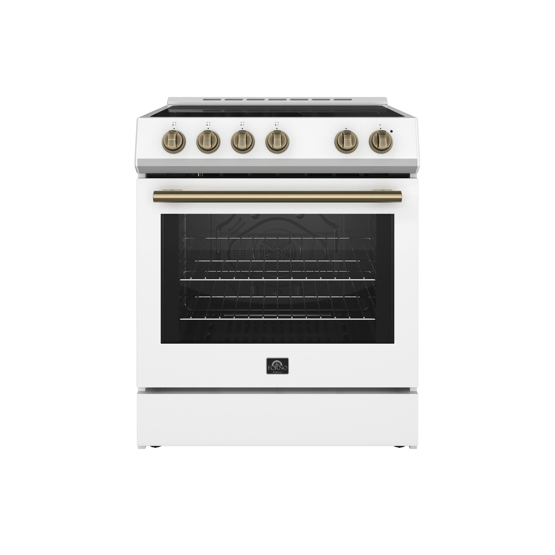Forno FFSEL602230WHT Forno Leonardo Espresso 30-Inch White Electric Range, True Convection, Energy Efficient