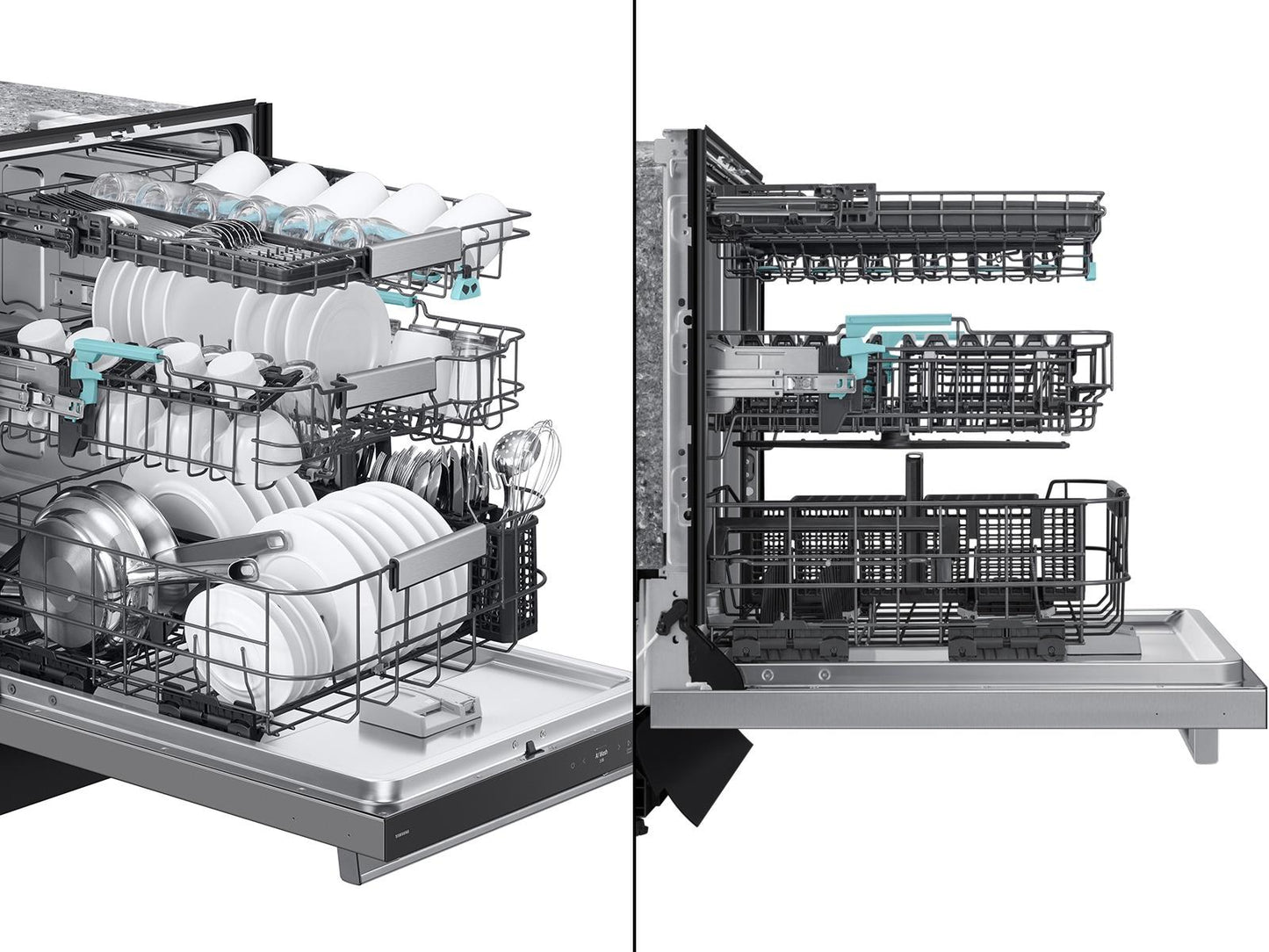 Samsung DW90H89TETR Bespoke Ai Smart Dishwasher Ai Wash & 3Rd Rack Washing System Autorelease™ Door 38Dba
