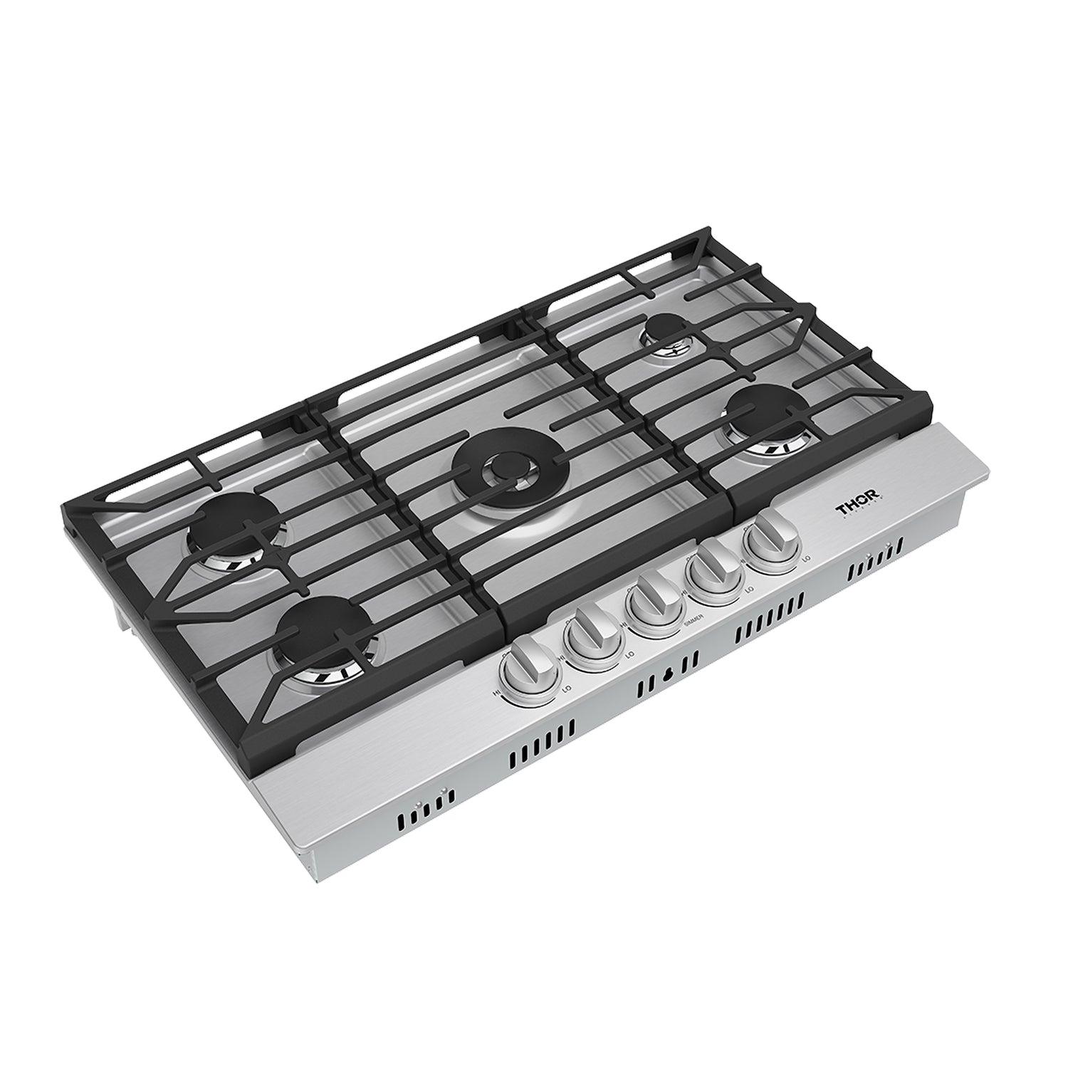 Thor Kitchen TGC36F 36 Inch Professional Gas Cooktop In Stainless Steel