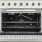 Forno FFSGS621936WHT Forno Antico 36-Inch Freestanding Gas Range, White, Antique Brass Design, 6 Burners, Convection Oven, Energy Efficient