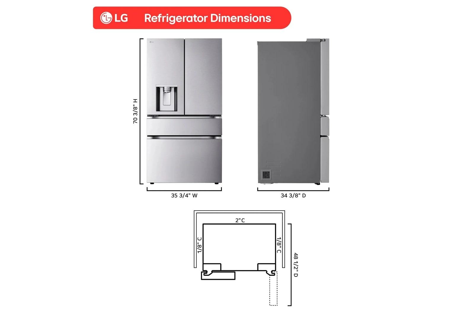 Lg LF29S9730S 29 Cu. Ft. Standard-Depth Max&#8482; 4-Door French Door Refrigerator With Mini Craft Ice&#8482; And Full-Convert Drawer&#8482;