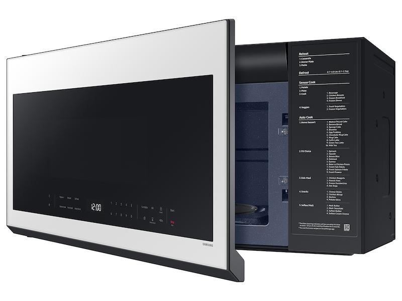 Samsung ME21DB630012 Bespoke 2.1 Cu. Ft. Over-The-Range Microwave With Wi-Fi In White Glass