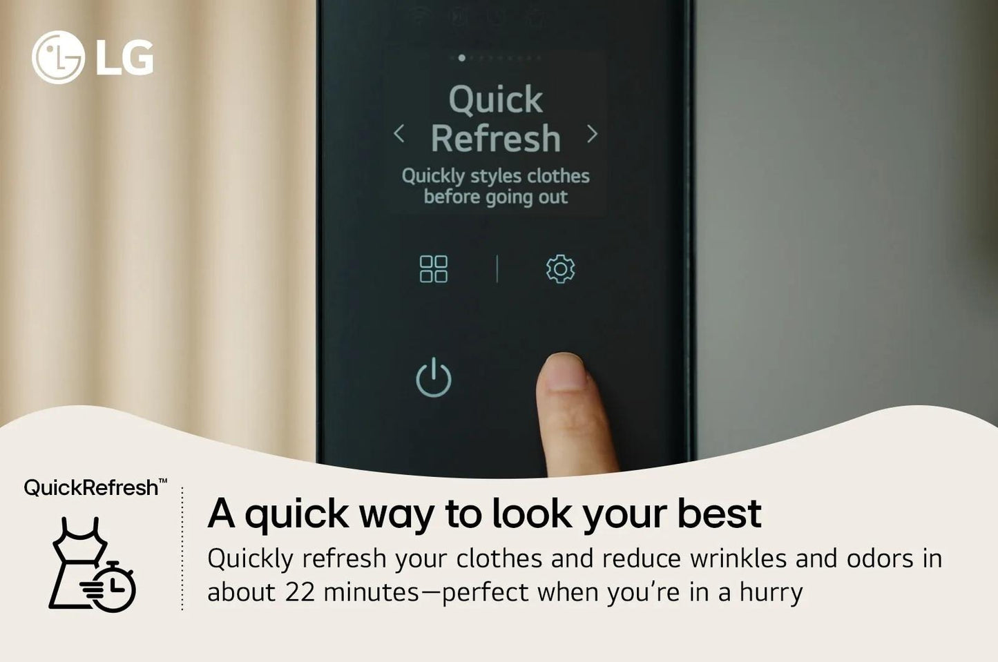 Lg SC5GMR80H Lg Styler® Smart Steam Closet With Dual Truesteam® Technology, Dynamic Movinghanger™ And Built-In Handysteamer™