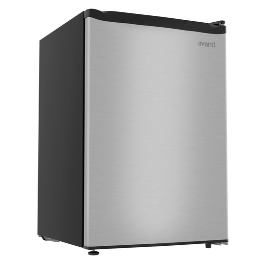 Avanti AVAR26F3S Avanti 2.6 Cu. Ft. Compact Refrigerator With Auto-Defrost, In Stainless (Avar26F3S)