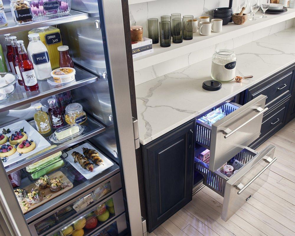 True Residential TUF24ROPC 24 Inch Overlay Panel Ready Right Hinge Undercounter Freezer