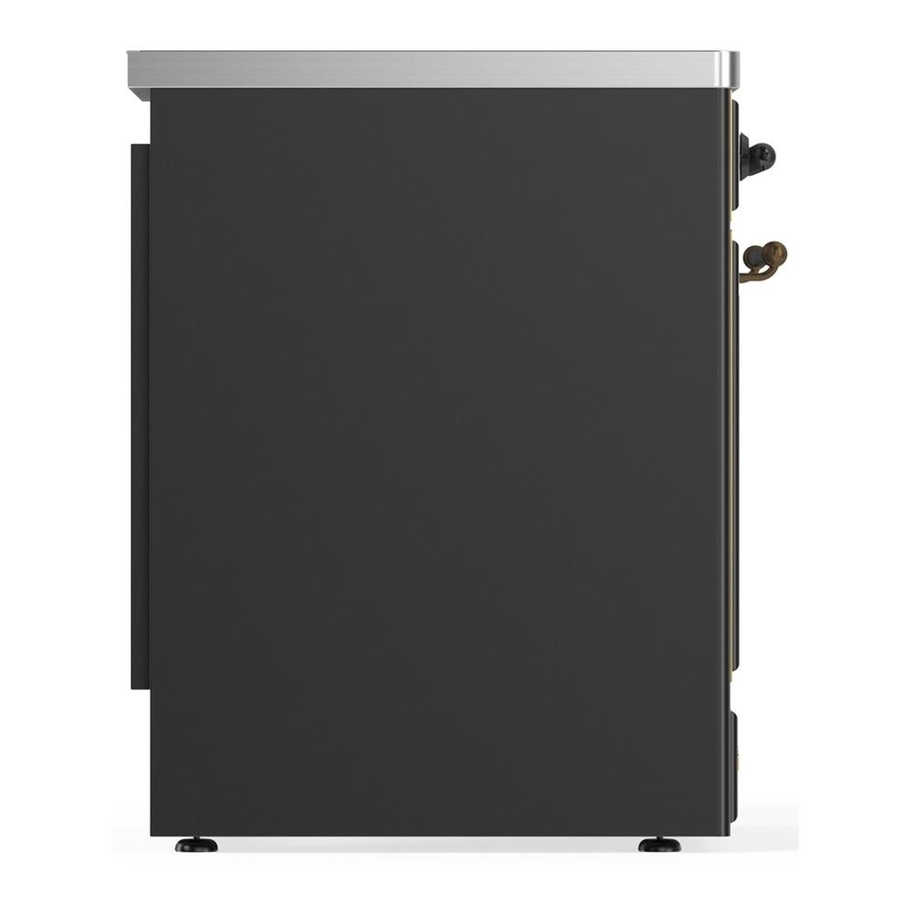 Ilve UMIB30QNR3MGB Ilve Umib30Qnr3Mgb Majestic Iii 30 Inch Induction Range With 4 Elements, 4 Cu. Ft. Oven Capacity (Solid Door, Graphite Matte, Burnished)