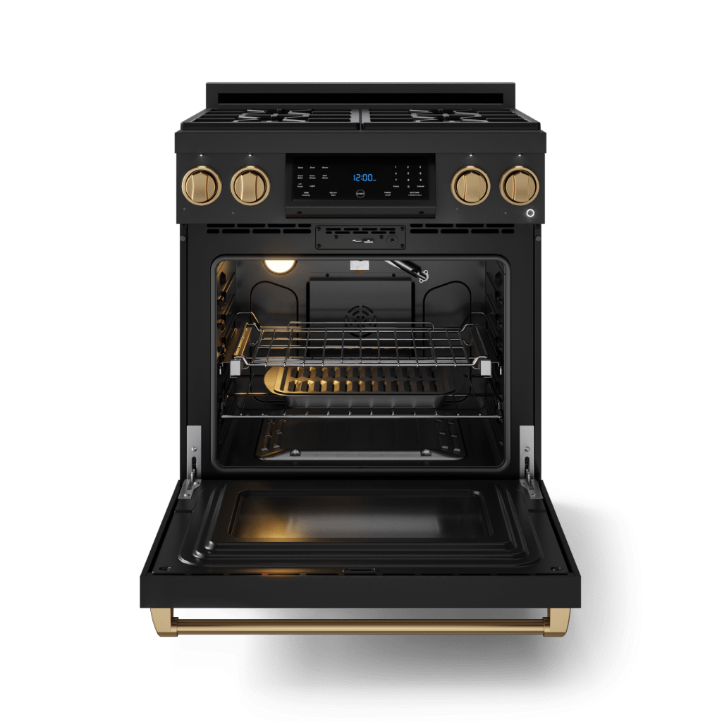 Thor Kitchen RSG30BLPBRZ 30 Inch Professional Lp Range With Tilt Panel Touch Control In Matte Black/Bronze Gordon Ramsay Series - Rsg30Blp-Brz