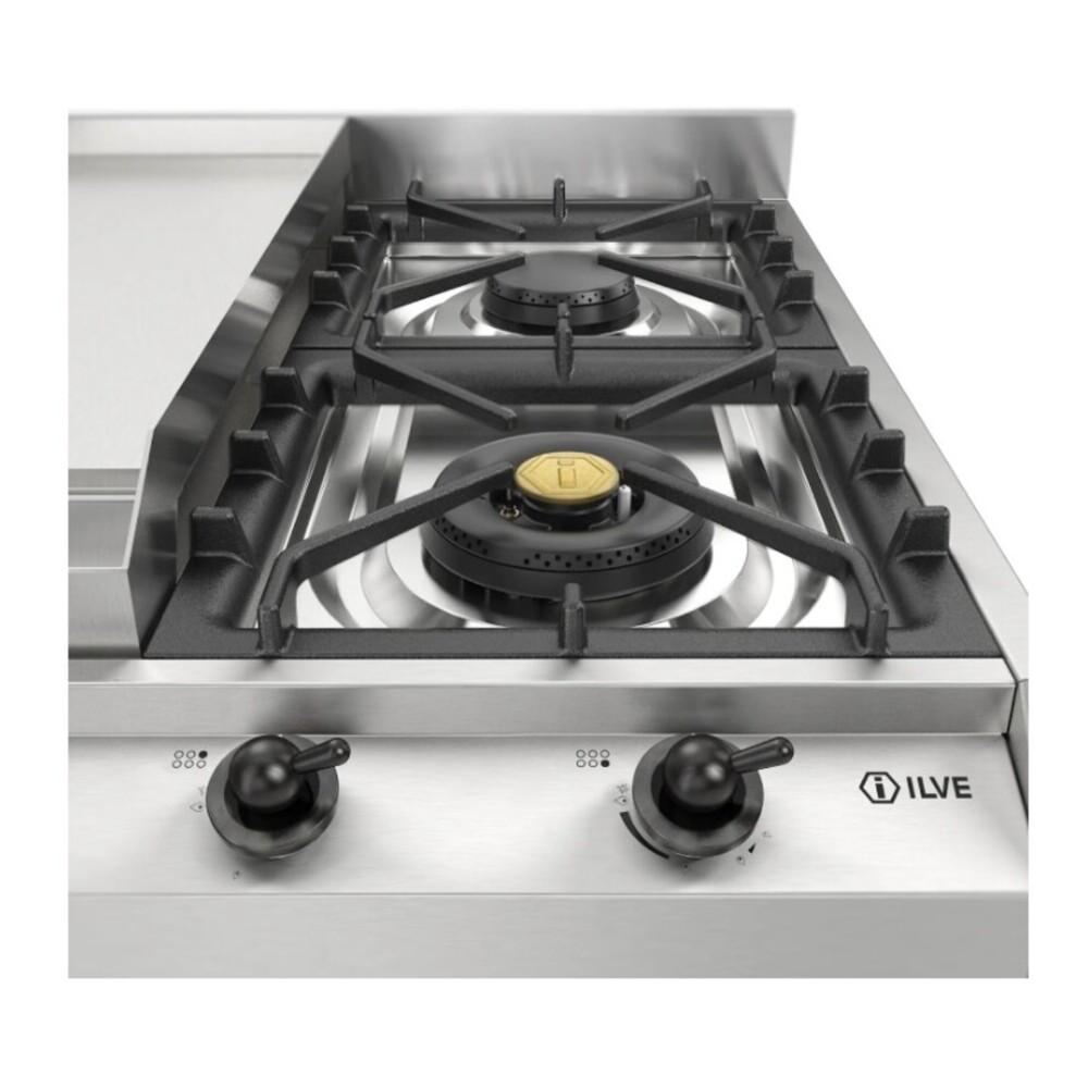 Ilve UHCP965FNSSB Ilve Uhcp965Fnssb Nostalgie Ii 36 Inch Gas Cooktop With Griddle, In Stainless Steel (Natural Gas, Burnished)